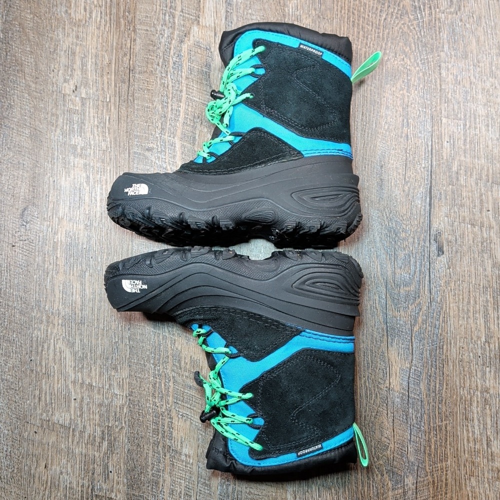 THE NORTH FACE YOUTH ALPENGLOW V WATERPROOF BOOTS BLUE / BLACK Size US 13 C Kids - Picture 10 of 13